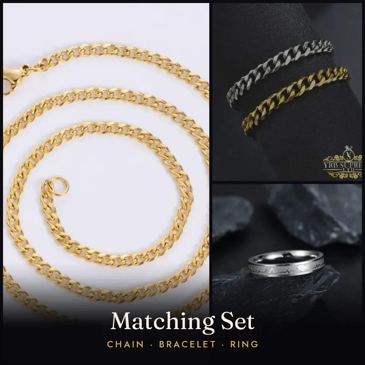 Matching Set (chain, bracelet, ring)
