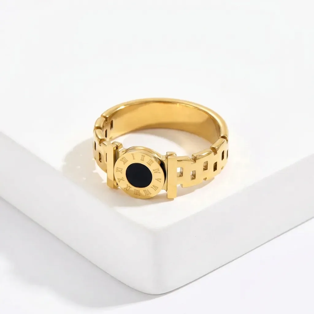 Gold Roman Numeral Ring