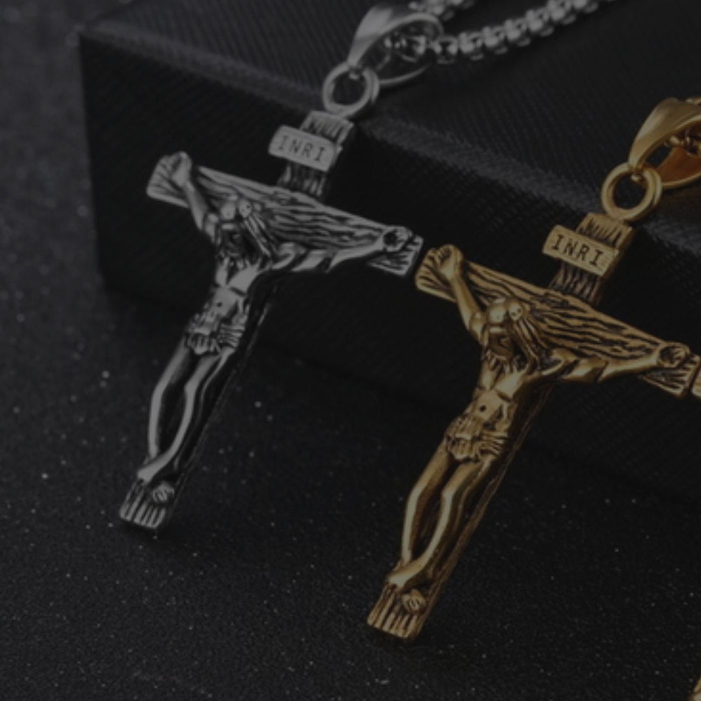 Men's Cross Necklace | Gold or Silver Pendant, Christian Jewelry