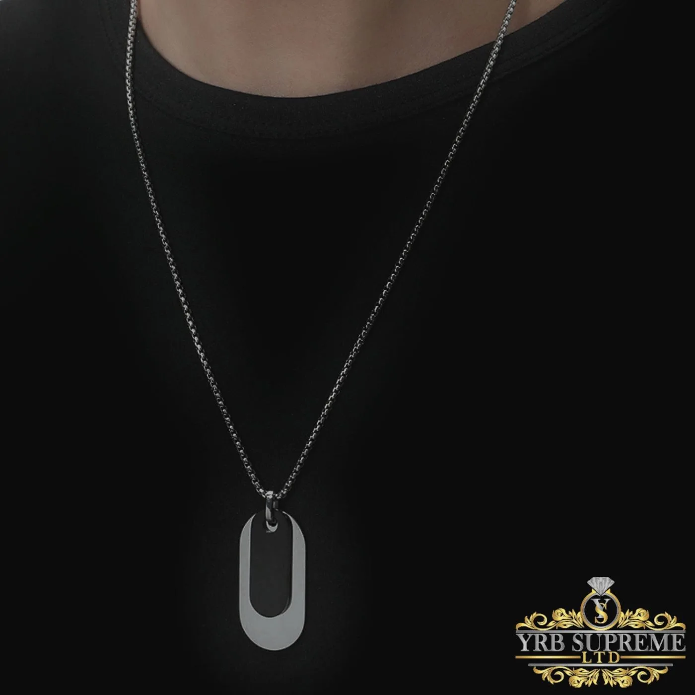 Silver Dog Tag Pendant