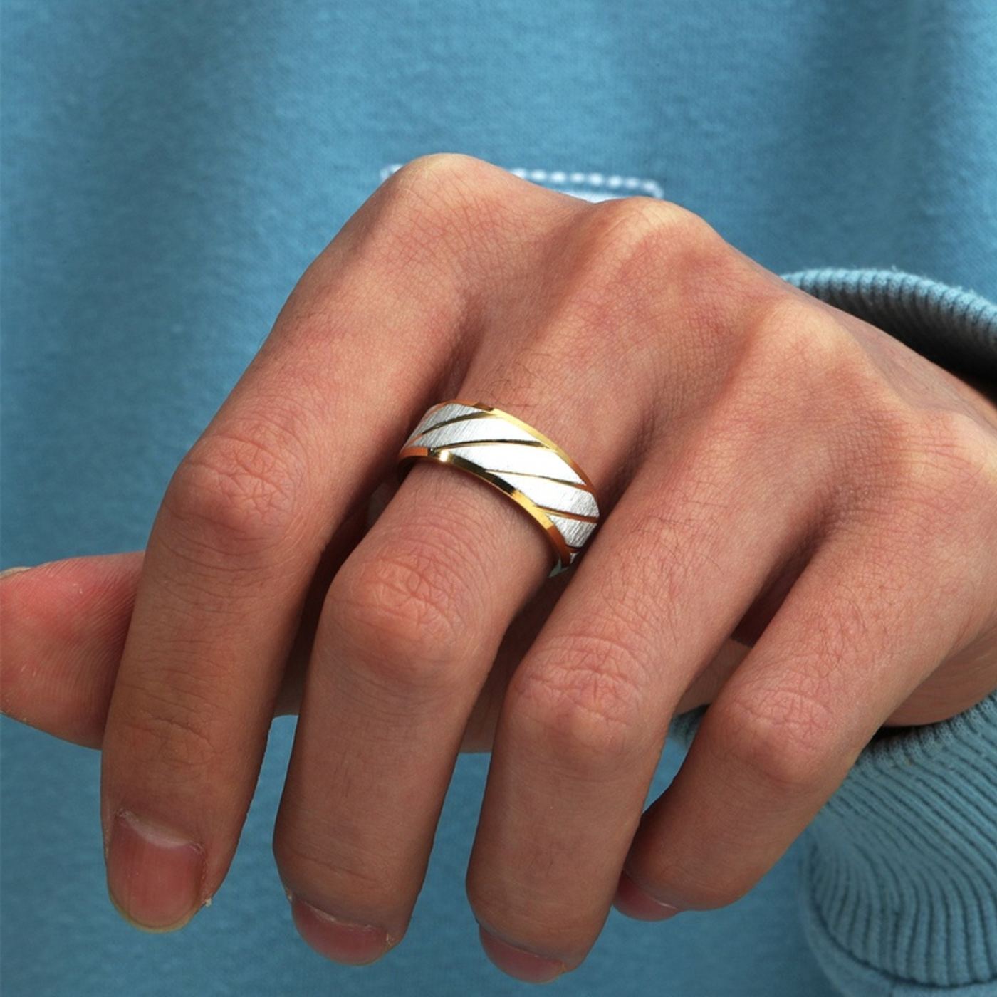 Men's Vintage Titanium Steel Ring
