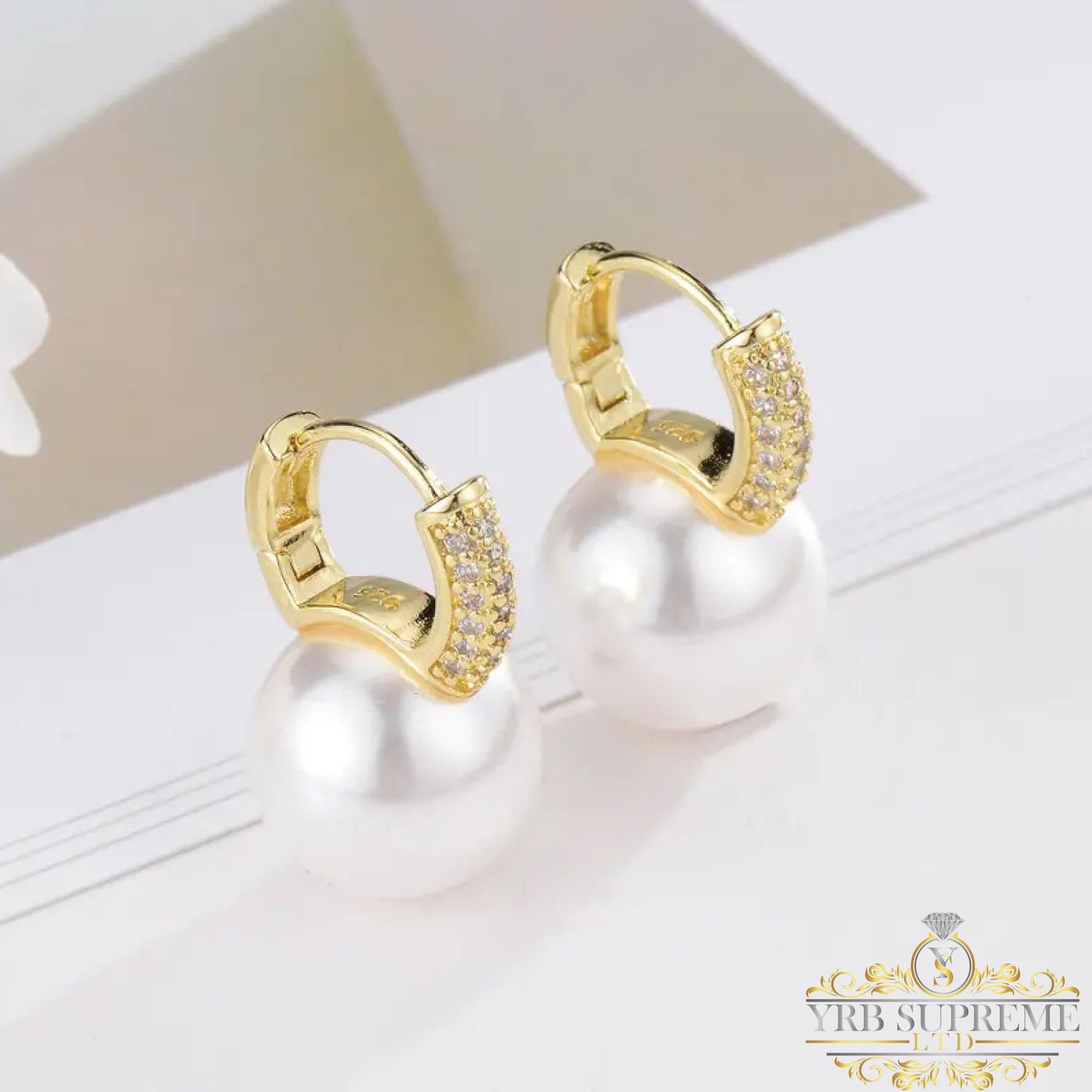 Pearl Hoop Earrings For Women, Gift For Her, Silver Pearl Earrings