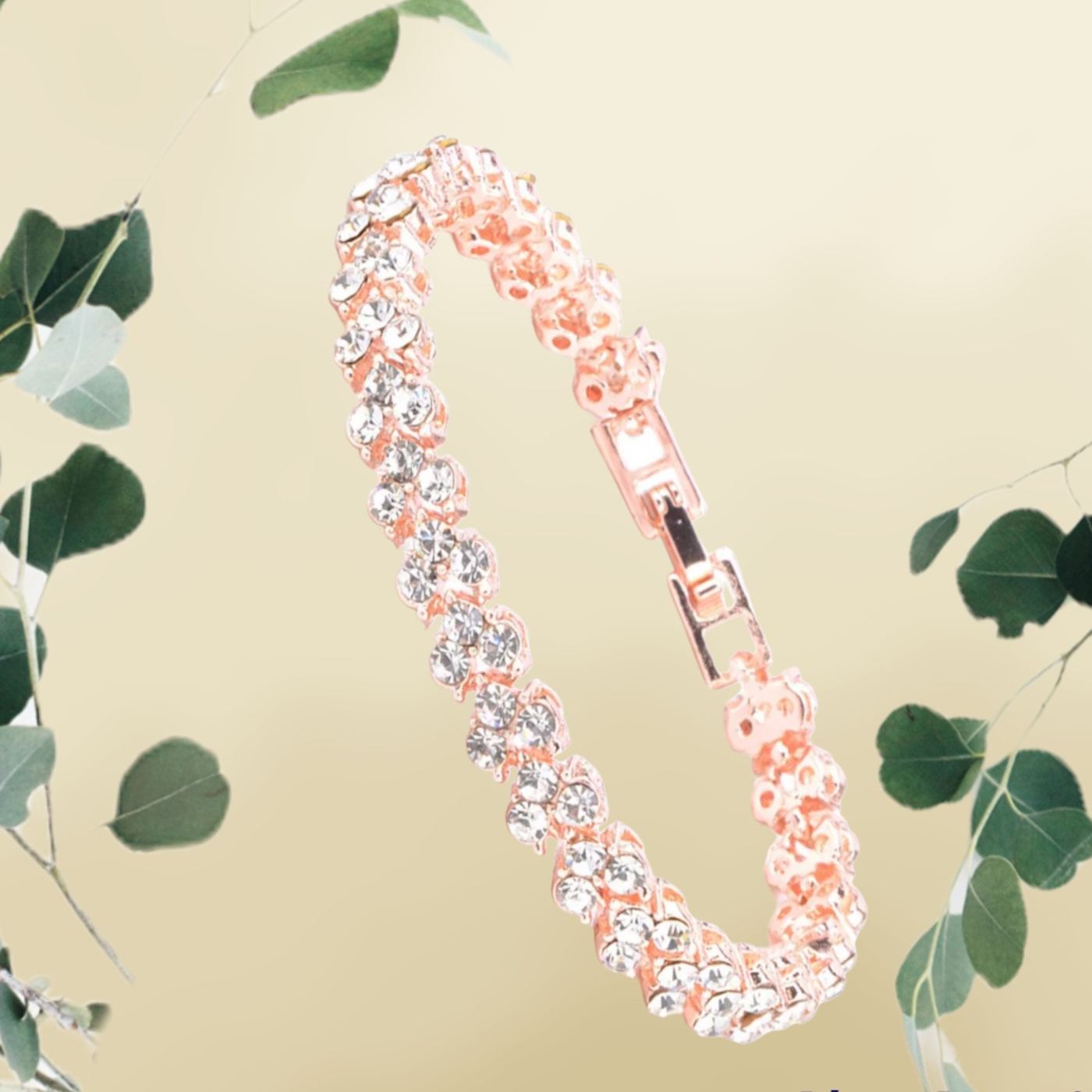Rose Gold Crystal Bracelet | Women’s Gift Jewellery | Elegant Dainty Bracelet