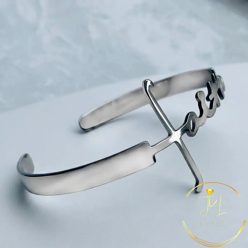 Silver Faith Cuff