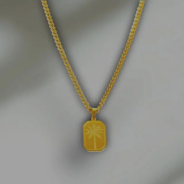 Gold Tag Pendant Necklace — photo 3