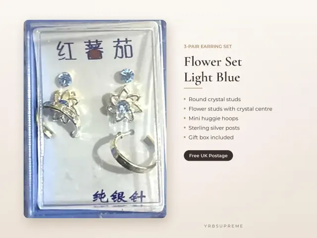 Flower Earring Set (3 Pairs) — photo 5