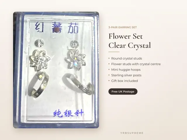 Flower Earring Set (3 Pairs) — photo 7