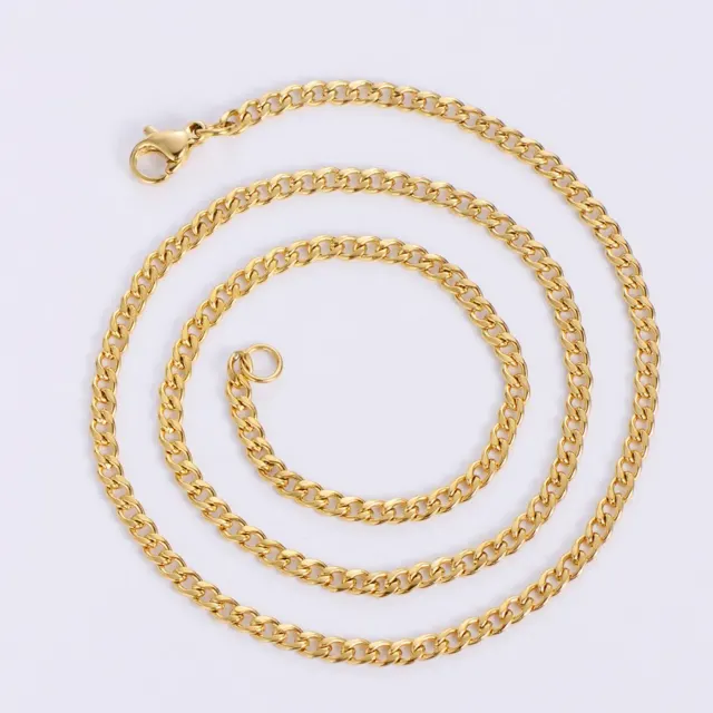 7mm Gold Flat Curb Chain