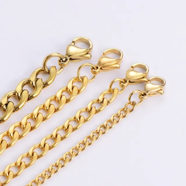 7mm Gold Flat Curb Chain — photo 4