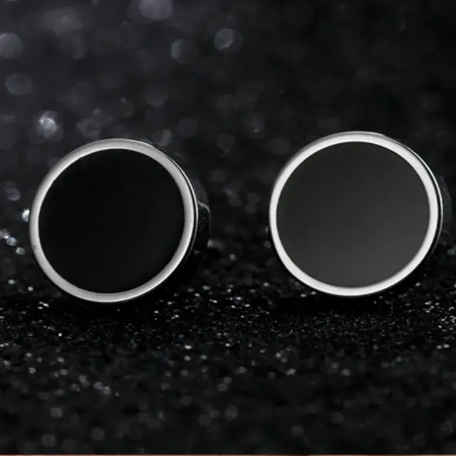 10mm Black Stud Earrings — photo 3