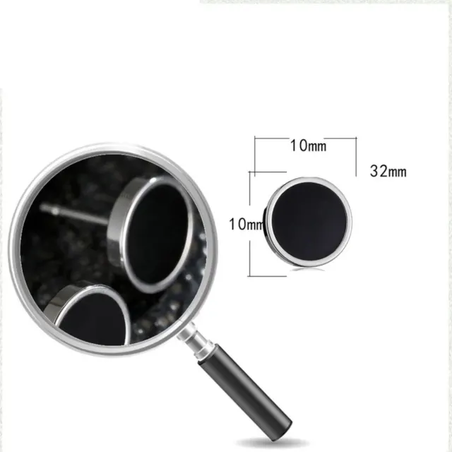 10mm Black Stud Earrings — photo 5