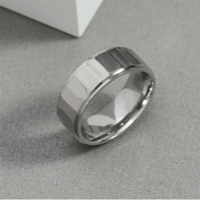 Thin Black Geometric Ring — photo 5
