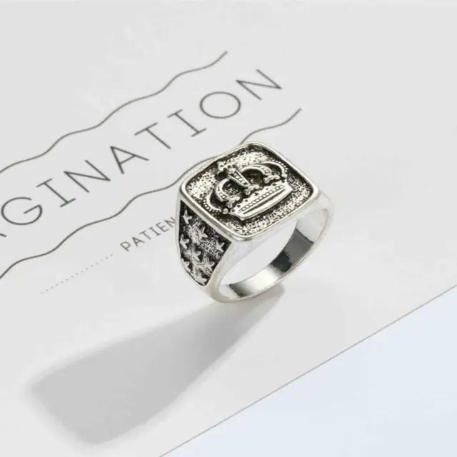 Silver Crown Signet Ring — photo 3