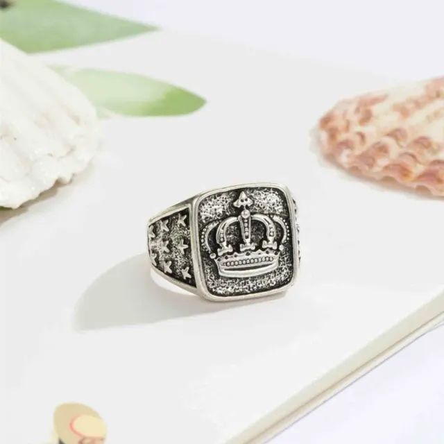 Silver Crown Signet Ring — photo 4