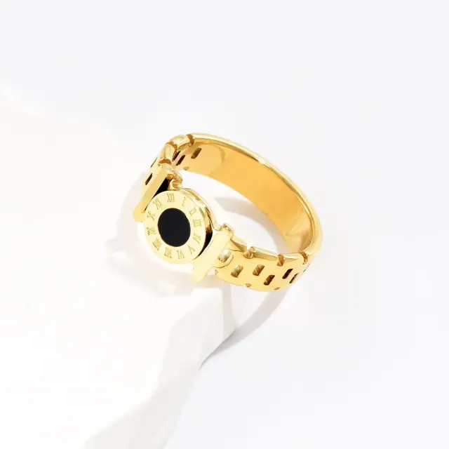 Gold Roman Numeral Ring — photo 3