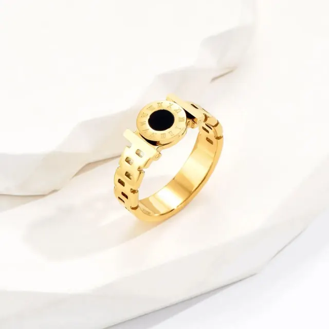 Gold Roman Numeral Ring — photo 4