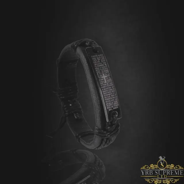 Black Leather Cross Cuff