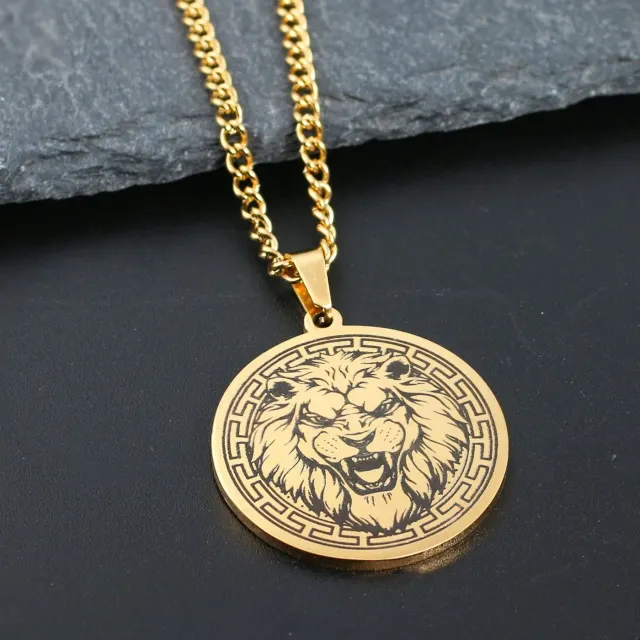Gold Wolf Coin Pendant — photo 4