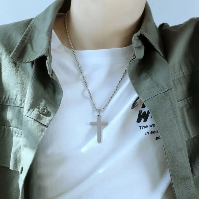 Minimalist Silver Cross Pendant