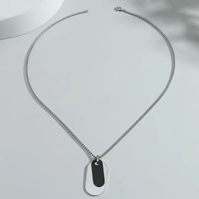 Silver Dog Tag Pendant — photo 3