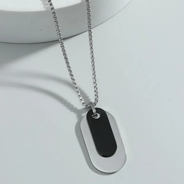 Silver Dog Tag Pendant — photo 5