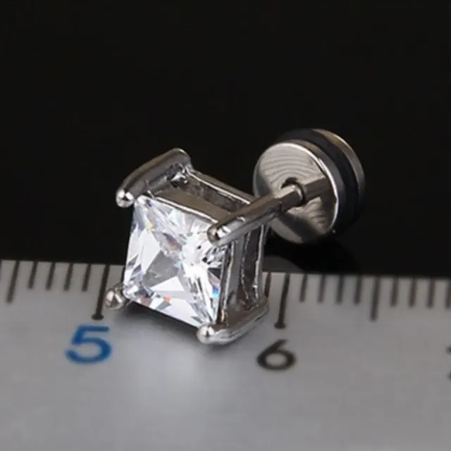 Square Zircon Stud Earrings — photo 3