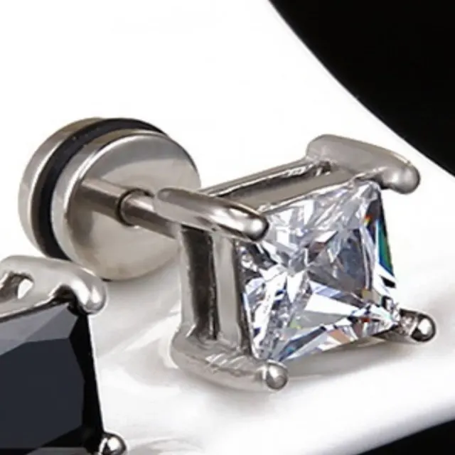 Square Zircon Stud Earrings — photo 5
