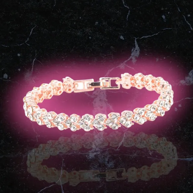 Rose Gold Crystal Bracelet — photo 4
