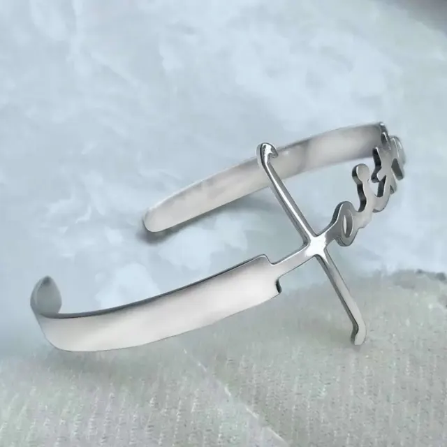 Silver Faith Cuff — photo 3