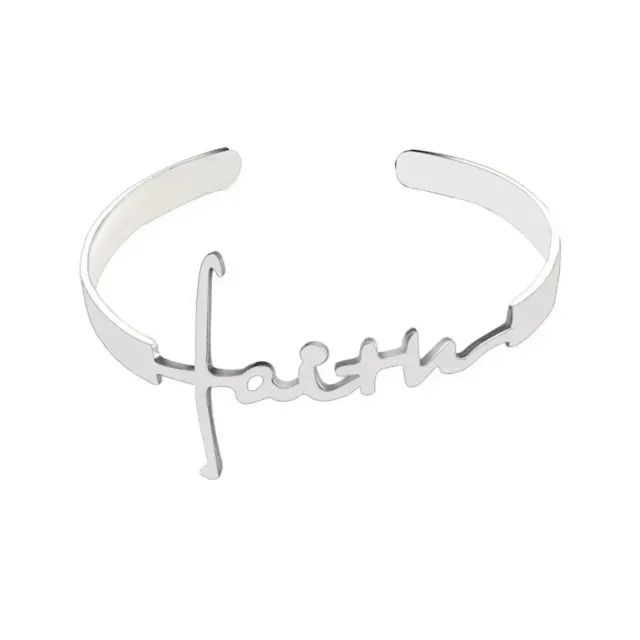 Silver Faith Cuff — photo 4
