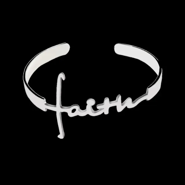 Silver Faith Cuff — photo 5