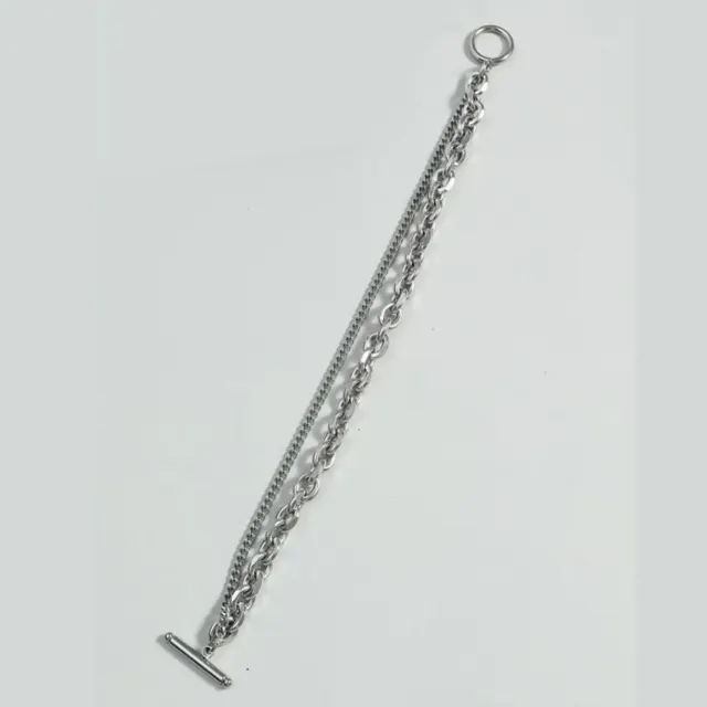 Silver Double Link Bracelet — photo 4
