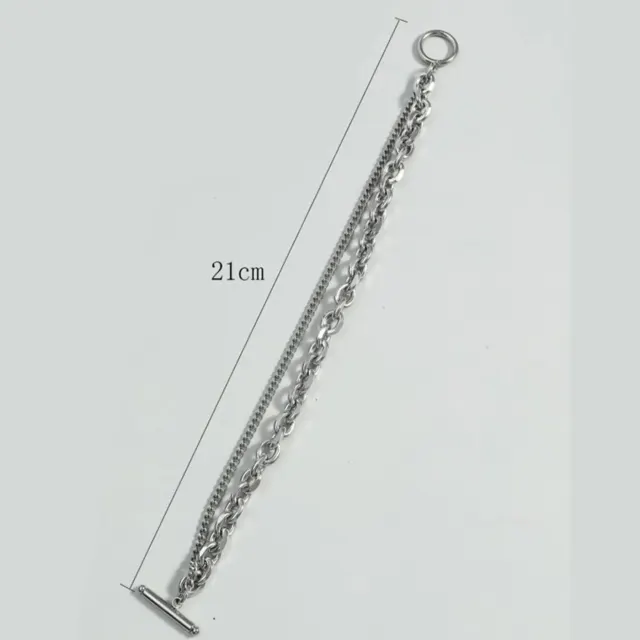 Silver Double Link Bracelet — photo 5