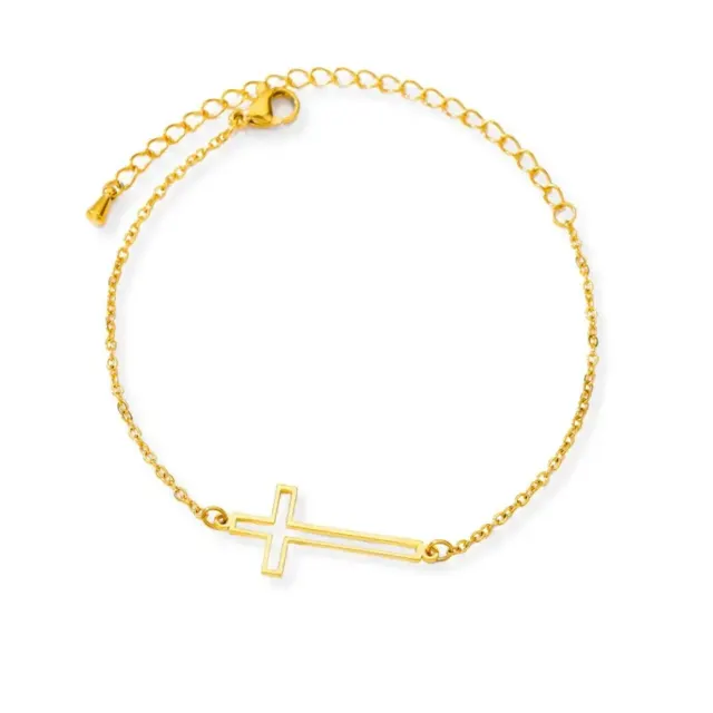 Gold Cross Bracelet — photo 3