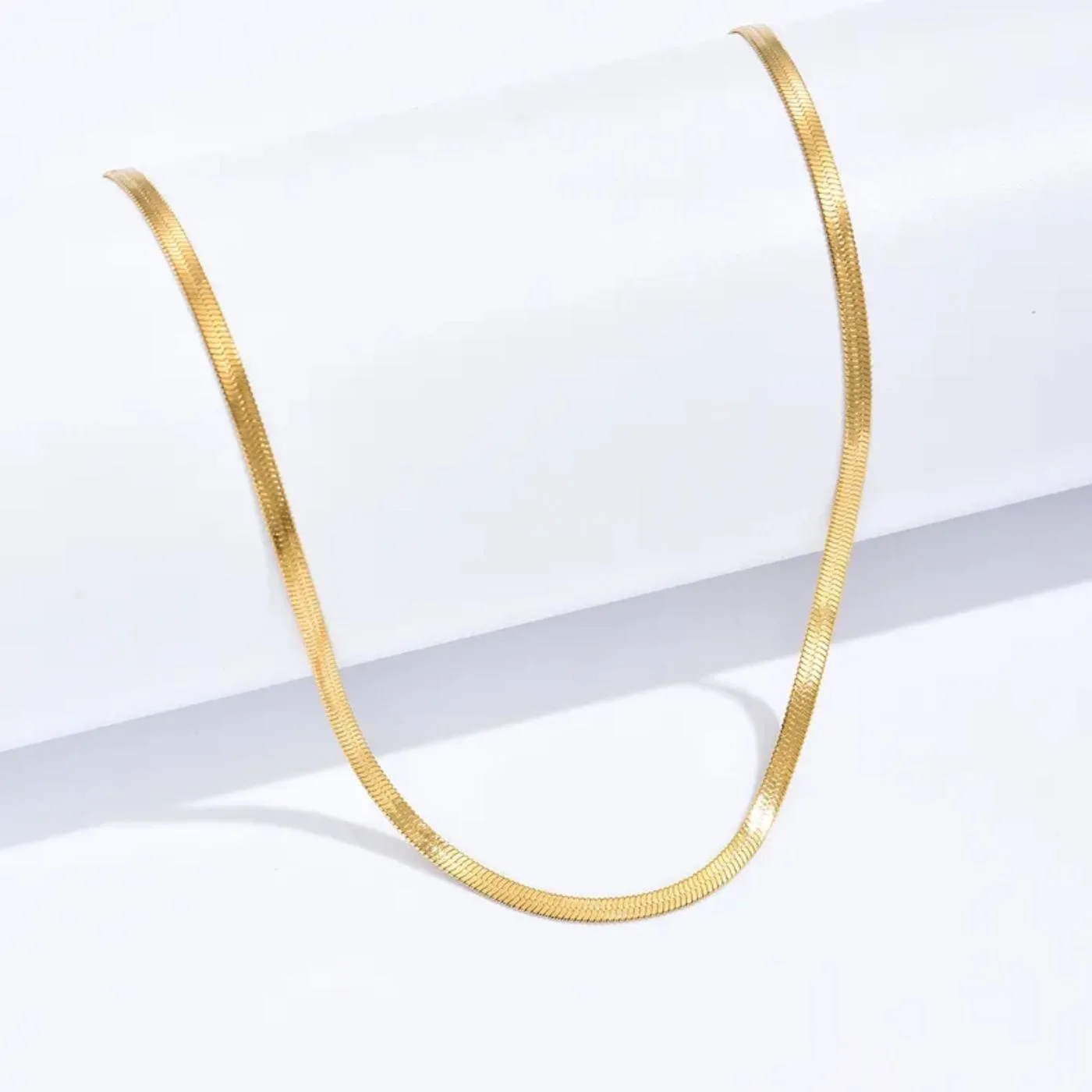 Gold Flat Snake Necklace